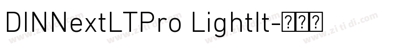 DINNextLTPro LightIt字体转换